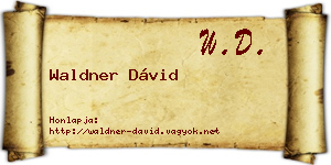 Waldner Dávid névjegykártya